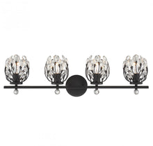 Load image into Gallery viewer, Moreno 4-Light Bathroom Vanity Light in Matte Black
