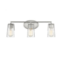 Load image into Gallery viewer, Sacremento 3-Light Bathroom Vanity Light in Satin Nickel
