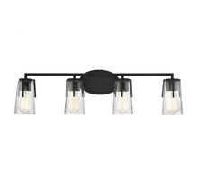 Load image into Gallery viewer, Sacremento 4-Light Bathroom Vanity Light in Black
