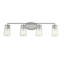 Load image into Gallery viewer, Sacremento 4-Light Bathroom Vanity Light in Satin Nickel

