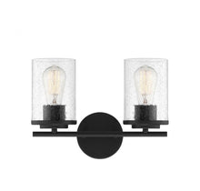 Load image into Gallery viewer, Marshall 2-Light Bathroom Vanity Light in 
Matte Black
