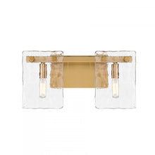 Load image into Gallery viewer, Genry 2-Light Bathroom Vanity Light in Warm Brass
