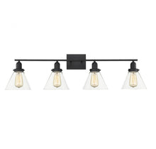 Load image into Gallery viewer, Drake 4-Light Bathroom Vanity Light in Black
