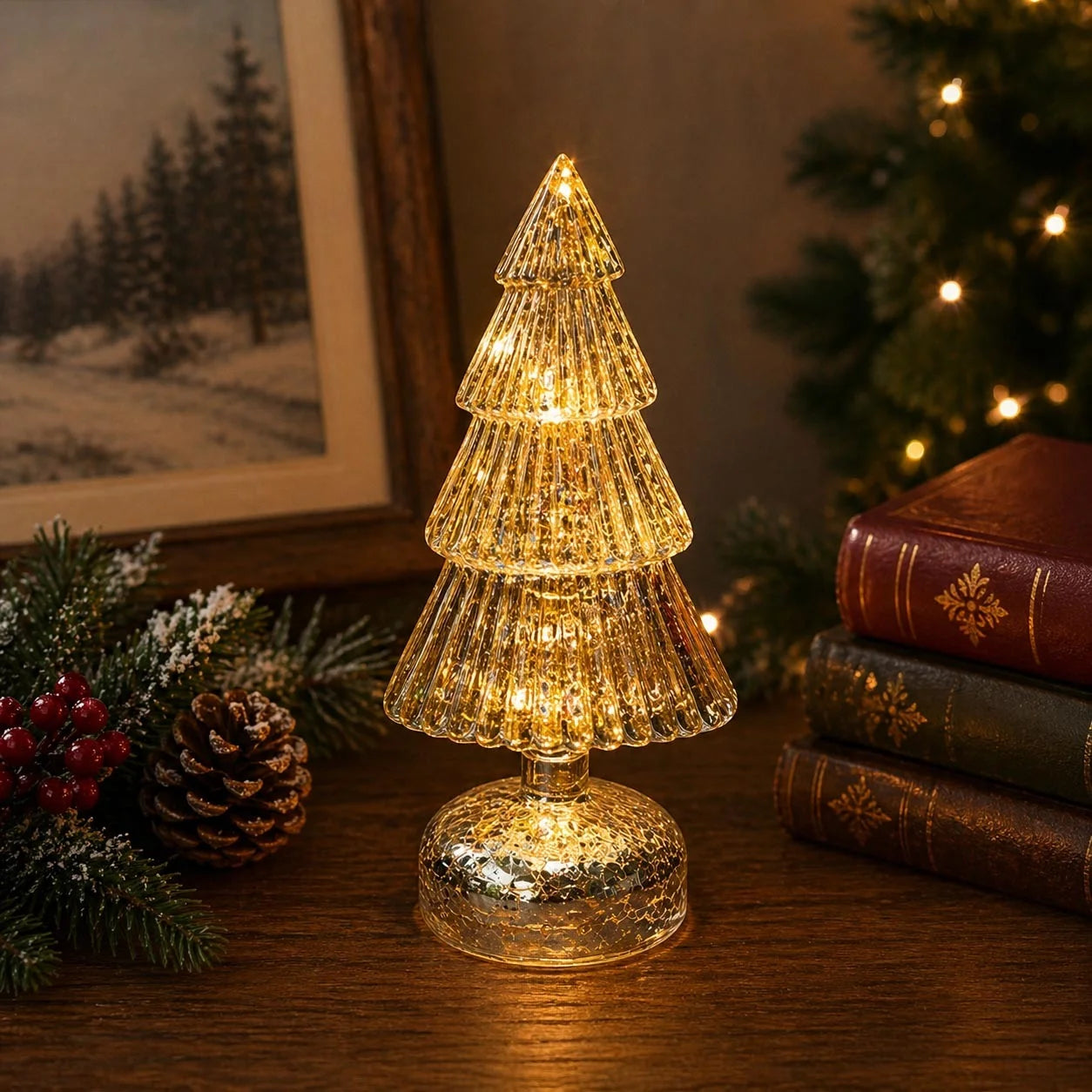 Silver Specked LED Tree (2 Sizes)