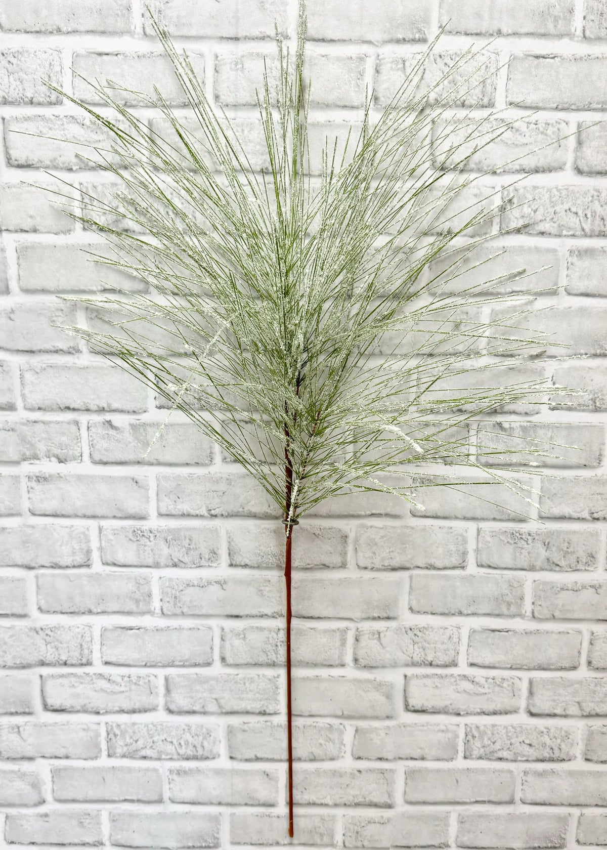 39" SNOWY LONG NEEDLE PINE SPRAY