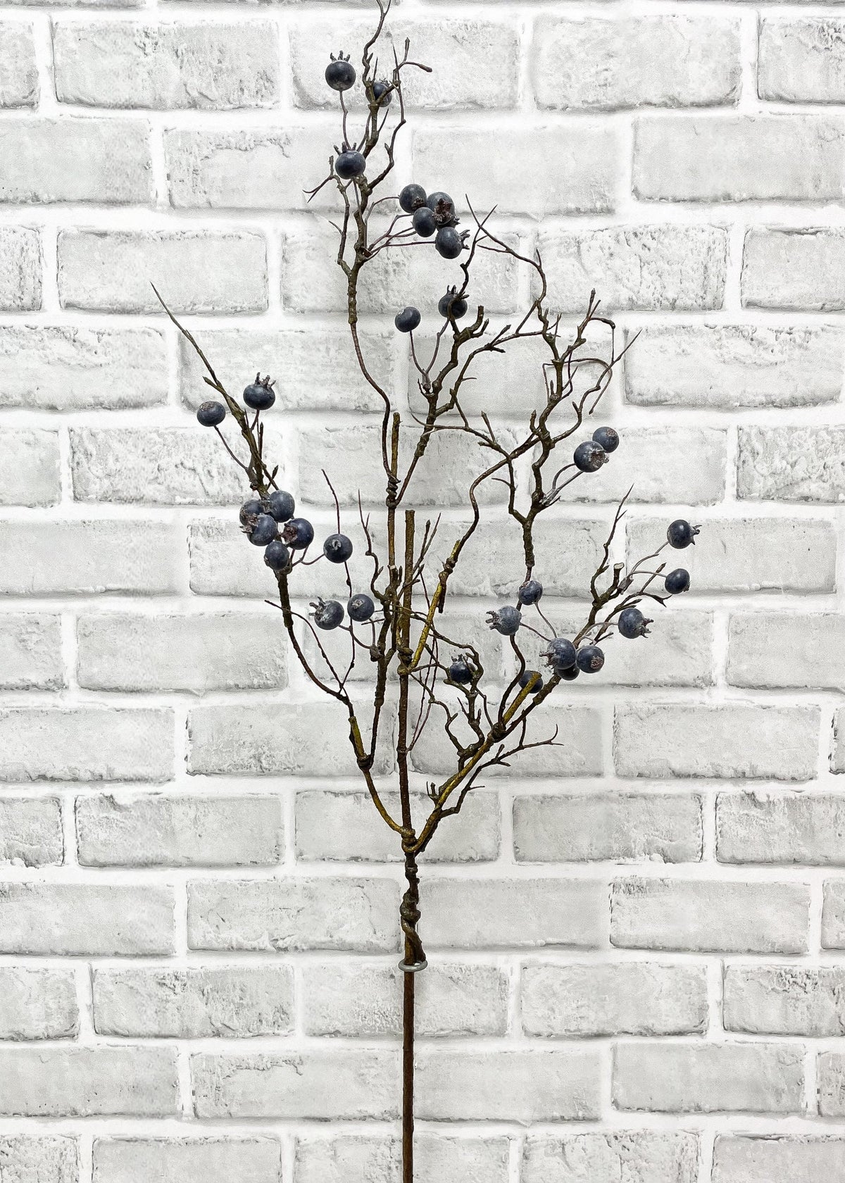 35" WEATHER RESISTANT BLUE BERRY TWIGGY BERRY SPRAY