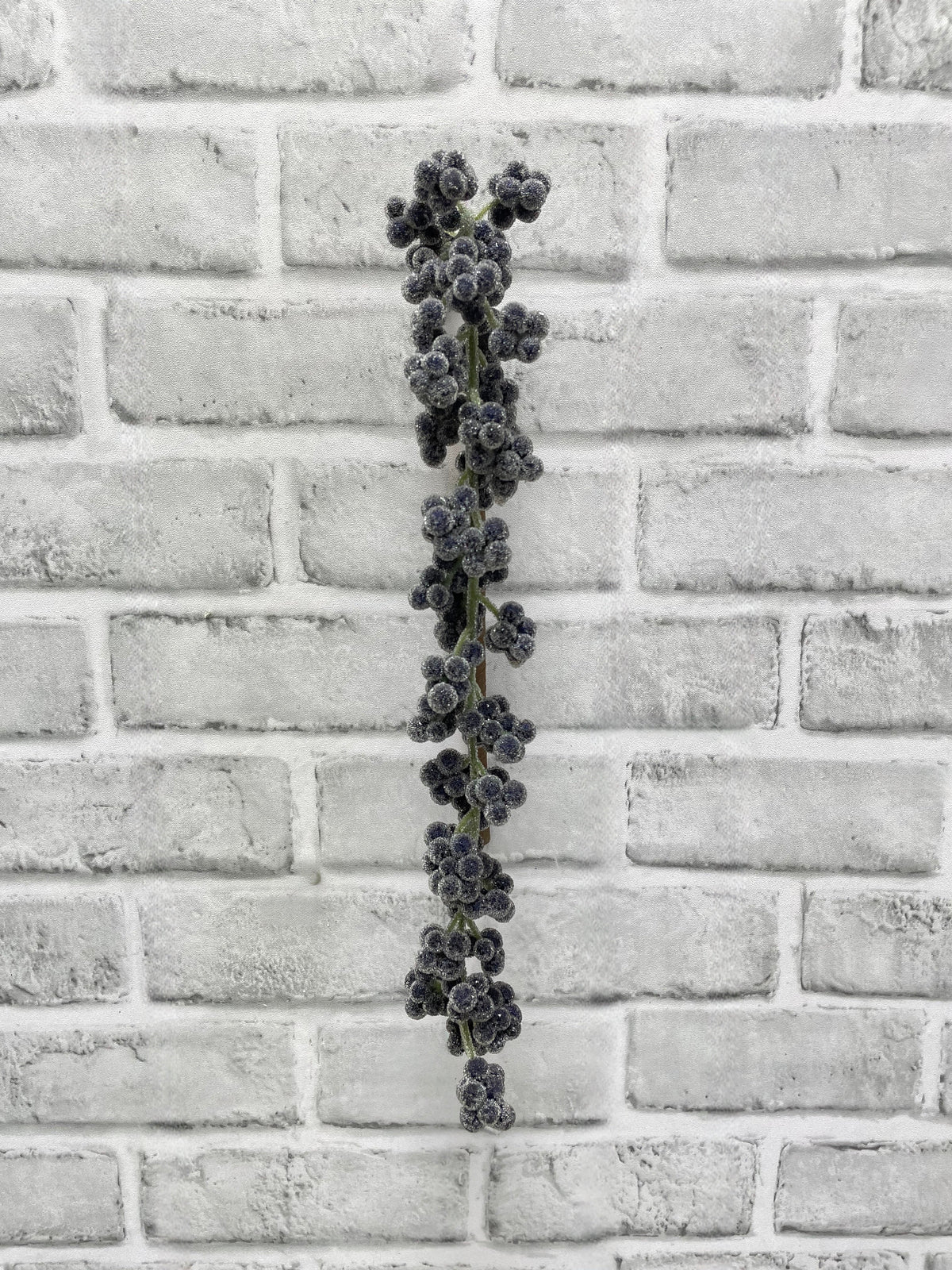 23" HANGING BLUE SUGARED BERRY SPRAY
