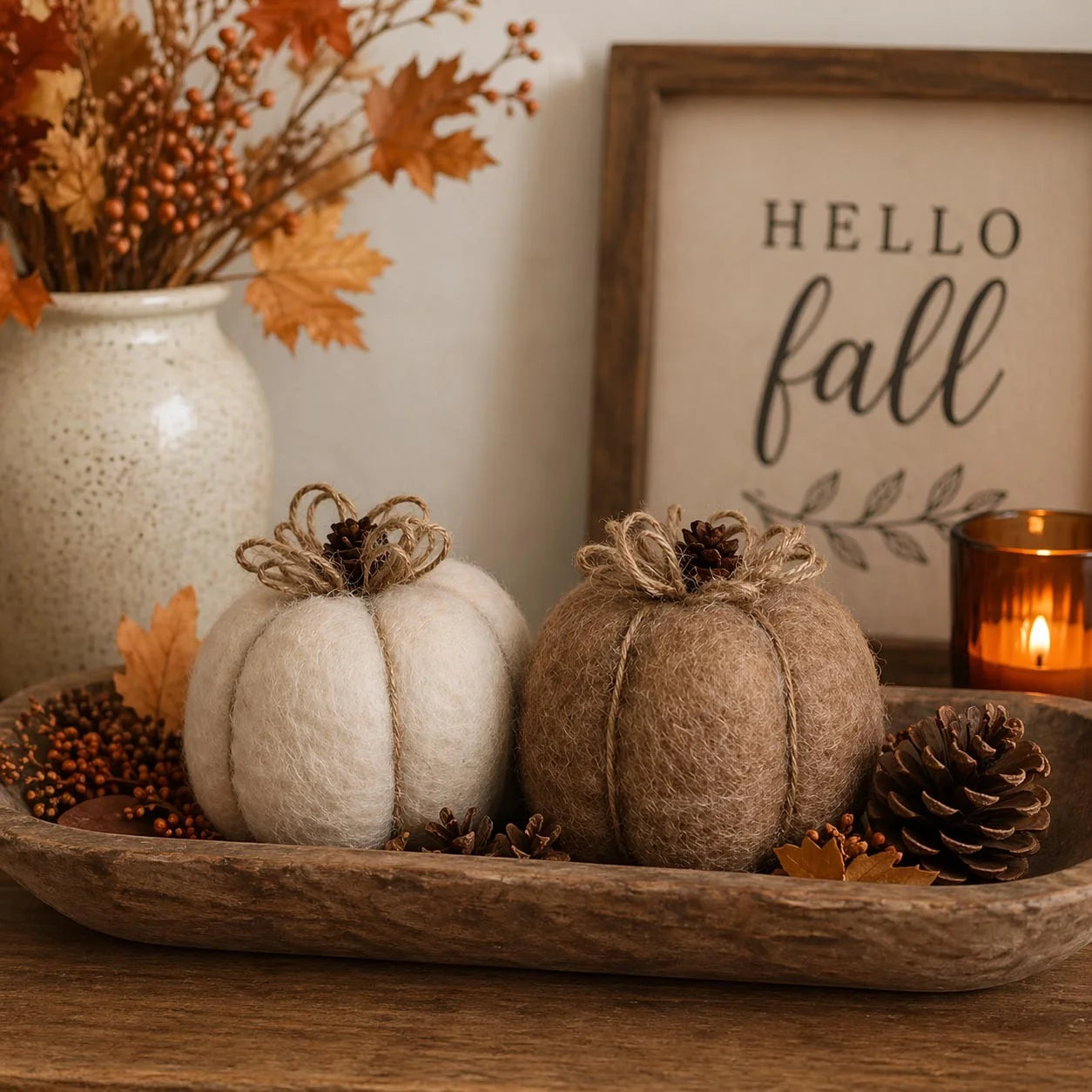 Felt Pumpkins (2 Colours)
