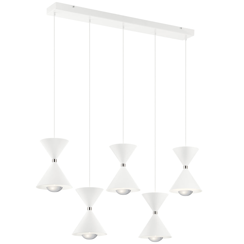 Kordan?????41.75 inches 5 LED Light Linear Pendant Cluster Matte White