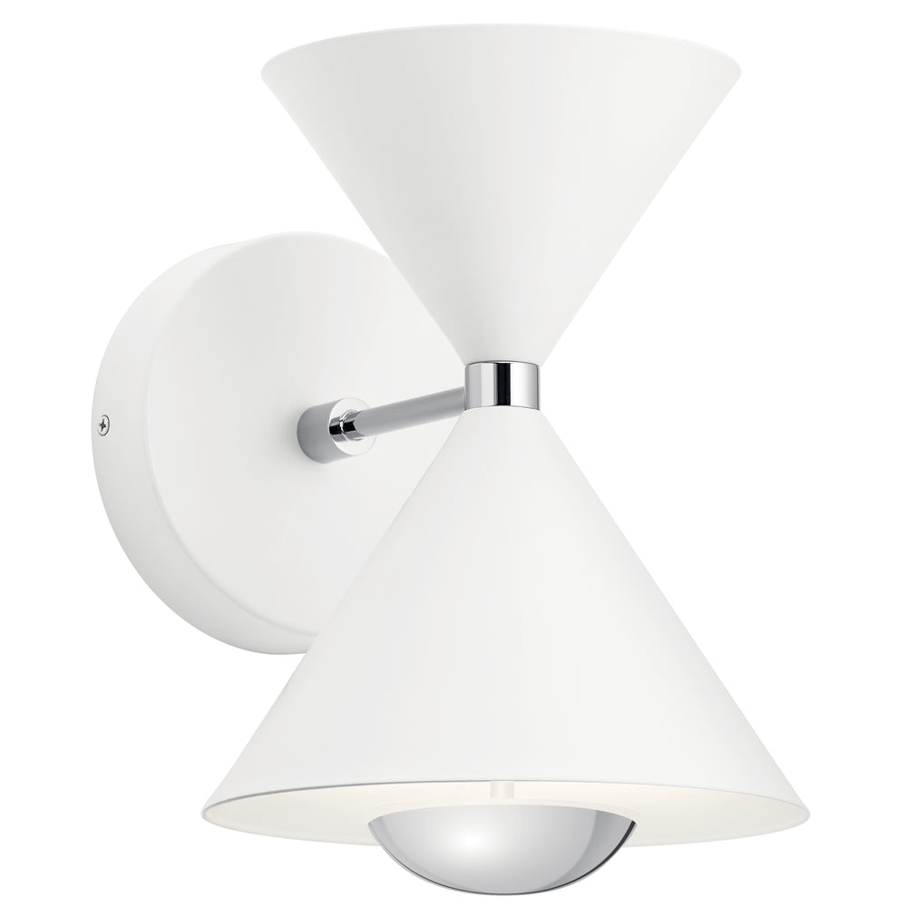 Kordan 3000K LED 1 Light Wall Sconce Matte White