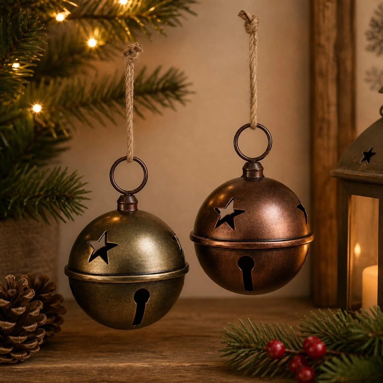 Round Star Bell (2 Colours & 3 Sizes)