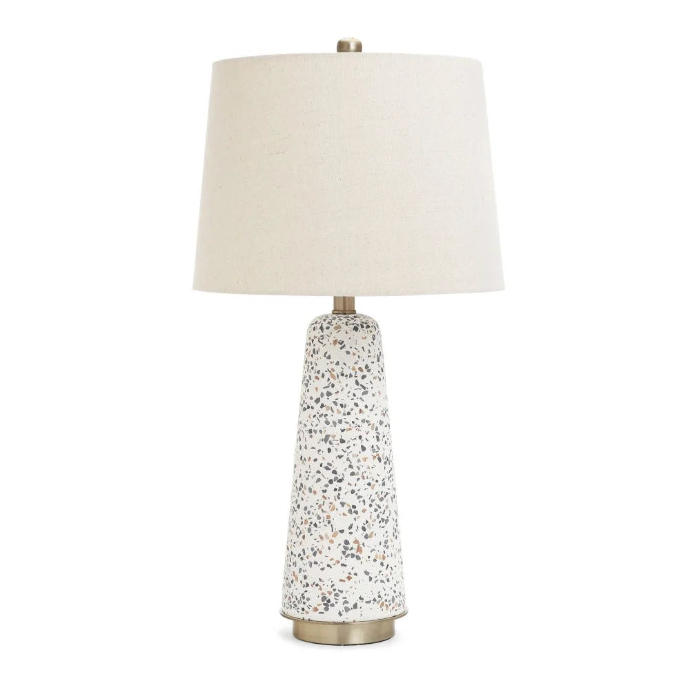 Terrazo Table Lamp with Linen Shade