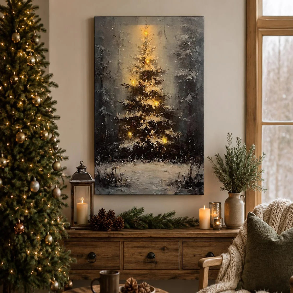 Snowy Tree LED Art