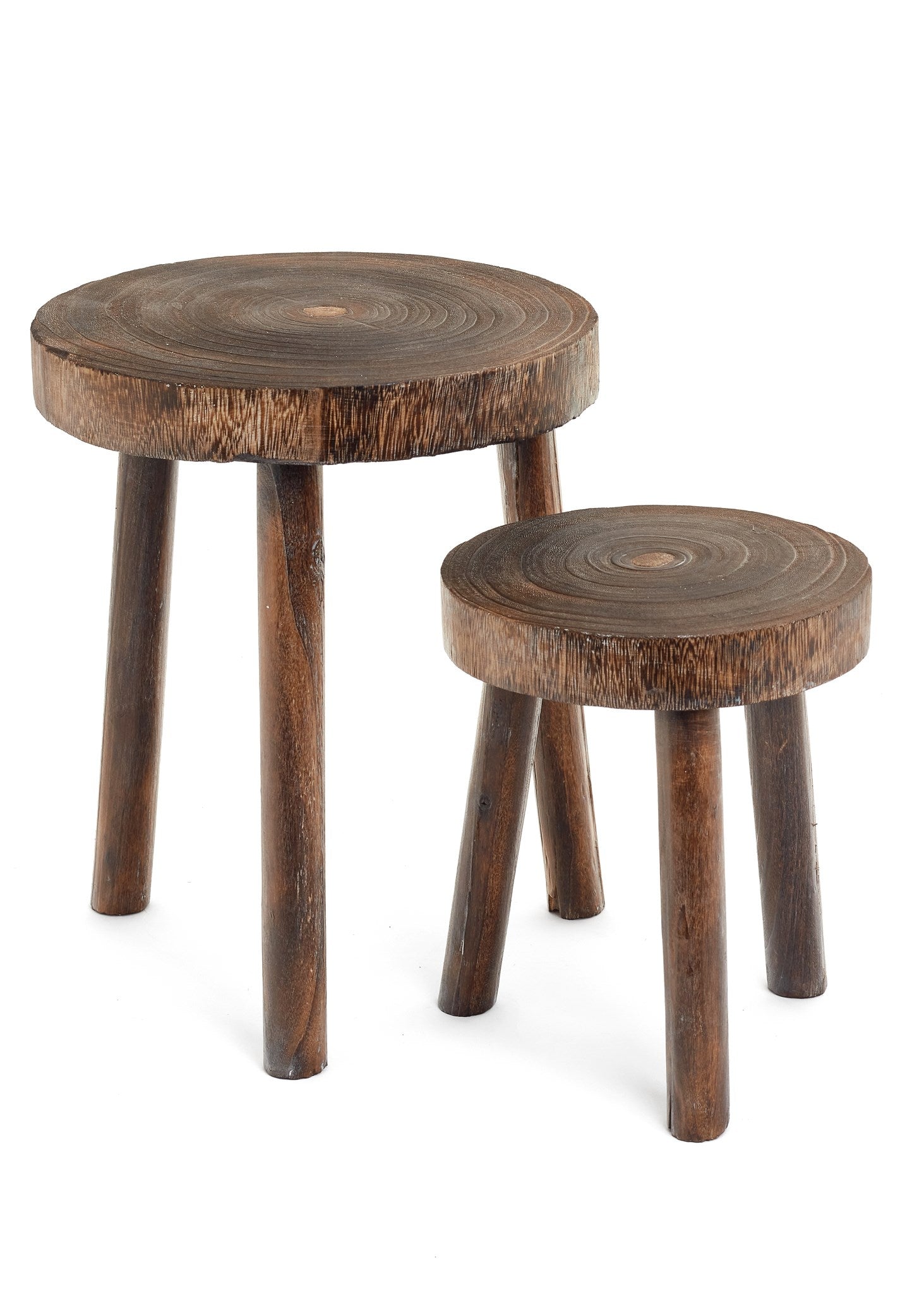 Stool Paulownia Dark Brown (2 Sizes)
