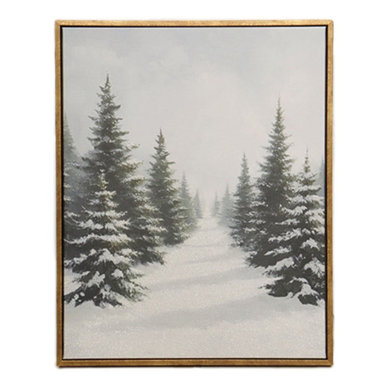 Winter Evergreens Framed Art