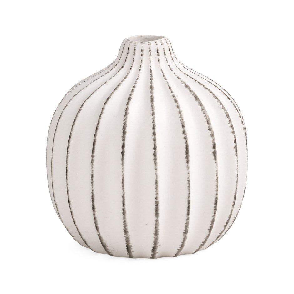 White Striped Vase