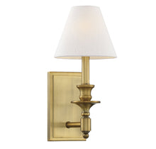Load image into Gallery viewer, Washburn 1-Light Wall Sconce in Warm Brass
