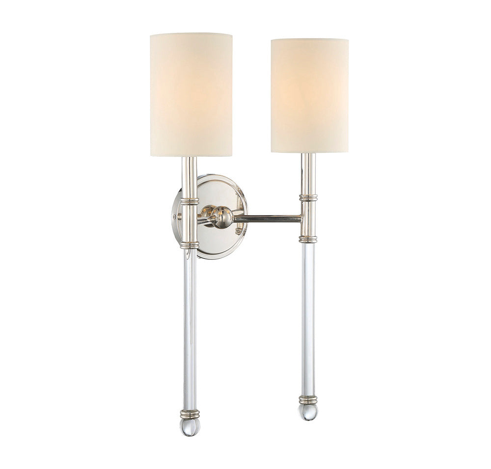 Fremont 2-Light Wall Sconce in Polished Nickel