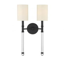 Load image into Gallery viewer, Fremont 2-Light Wall Sconce in Matte Black
