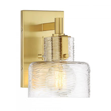 Load image into Gallery viewer, Dover 1-Light Wall Sconce in Warm Brass
