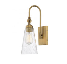 Load image into Gallery viewer, York 1-Light Adjustable Wall Sconce in Warm Brass
