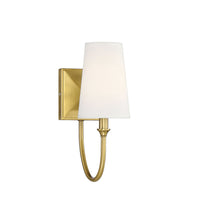 Load image into Gallery viewer, Cameron 1-Light Wall Sconce in Warm Brass
