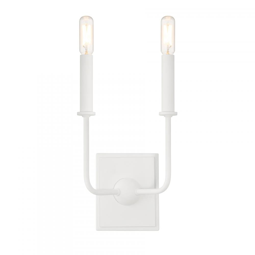 Avondale 2-Light Wall Sconce in Bisque White
