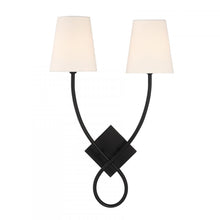 Load image into Gallery viewer, Barclay 2-Light Wall Sconce in Matte Black
