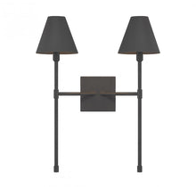 Load image into Gallery viewer, Jefferson 2-Light Wall Sconce in Matte Black
