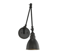 Load image into Gallery viewer, Dakota 1-Light Adjustable Wall Sconce in Matte Black
