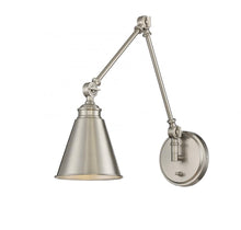 Load image into Gallery viewer, Morland 1-Light Adjustable Wall Sconce in Satin Nickel
