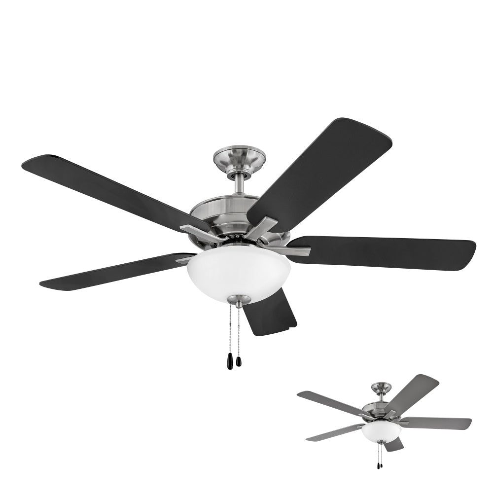 Metro Illuminated 52" LED Fan - Nickel