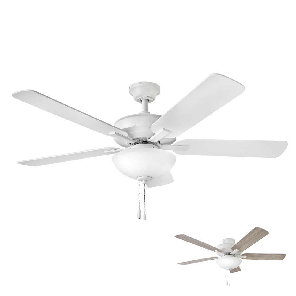Metro Illuminated 52" LED Fan - White