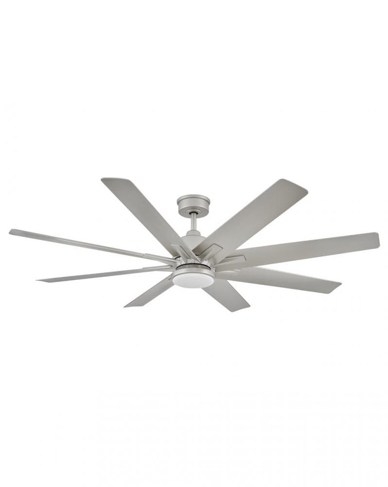 Concur 66" LED Smart Fan - Nickel|White
