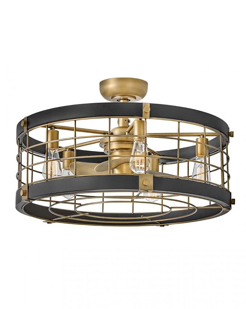 Bryce 27" LED Fandelier - Brass