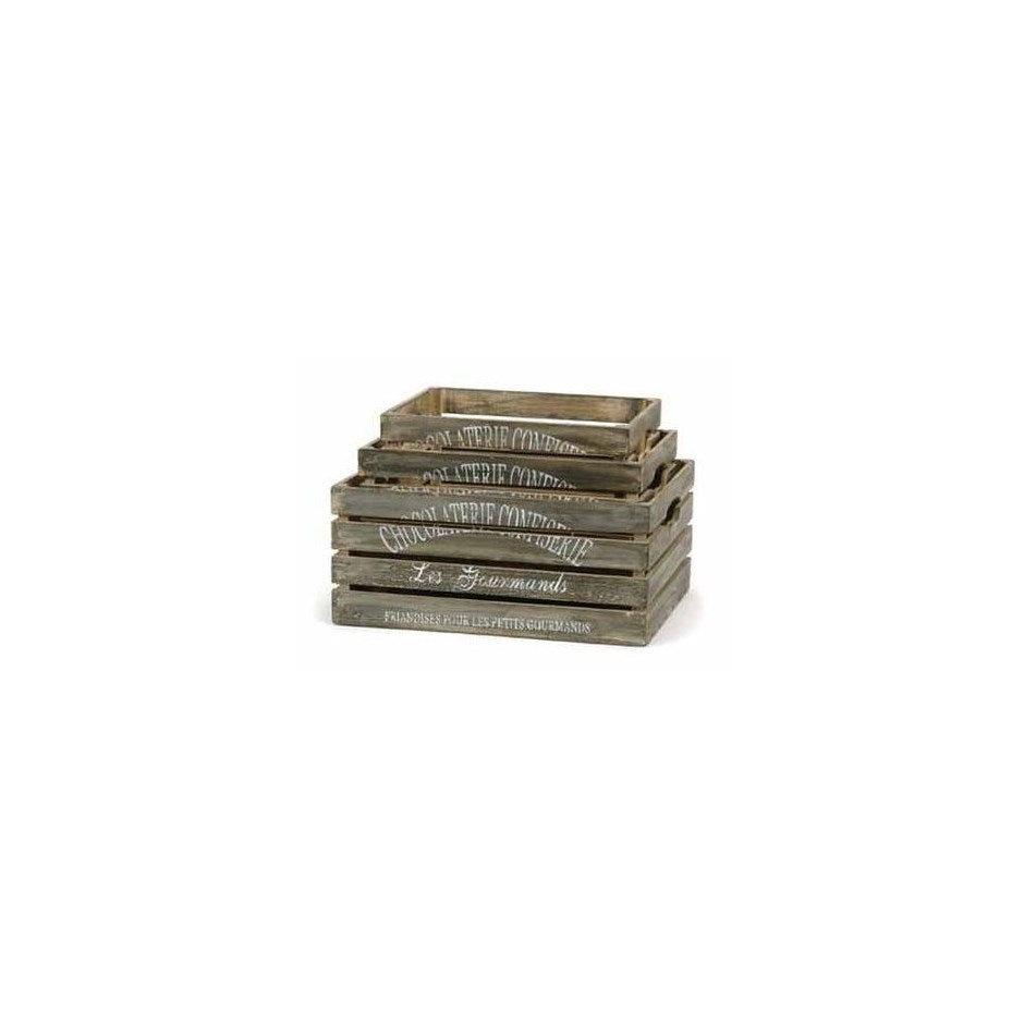 Rect Wood Creates Set of 3