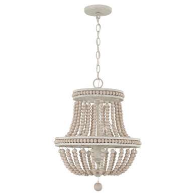 3-Light Beaded Chandelier
