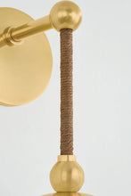 Load image into Gallery viewer, Abbie Wall Sconce in Aged Brass
