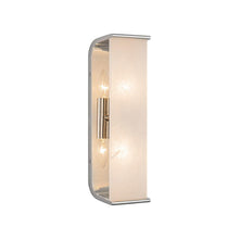 Load image into Gallery viewer, Abbott 15-in Polished Nickel/Alabaster 2 Lights Wall/Vanity
