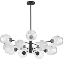 Load image into Gallery viewer, 12LT Chandelier, MB w/ Clear Glass

