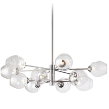Load image into Gallery viewer, 12LT Halogen Chandelier, PC with Clear Glass
