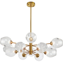 Load image into Gallery viewer, 12LT Chandelier, VB with Clear Glass
