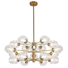 Load image into Gallery viewer, 18LT Halogen Chandelier, VB w/ CLR Glass
