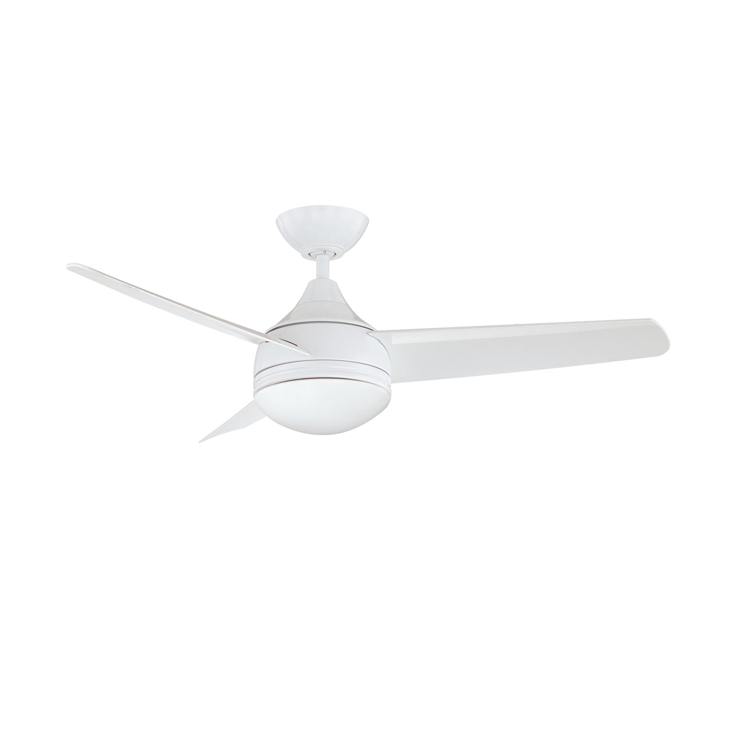 Moderno 42 in. Black LED Ceiling Fan - White with White blades