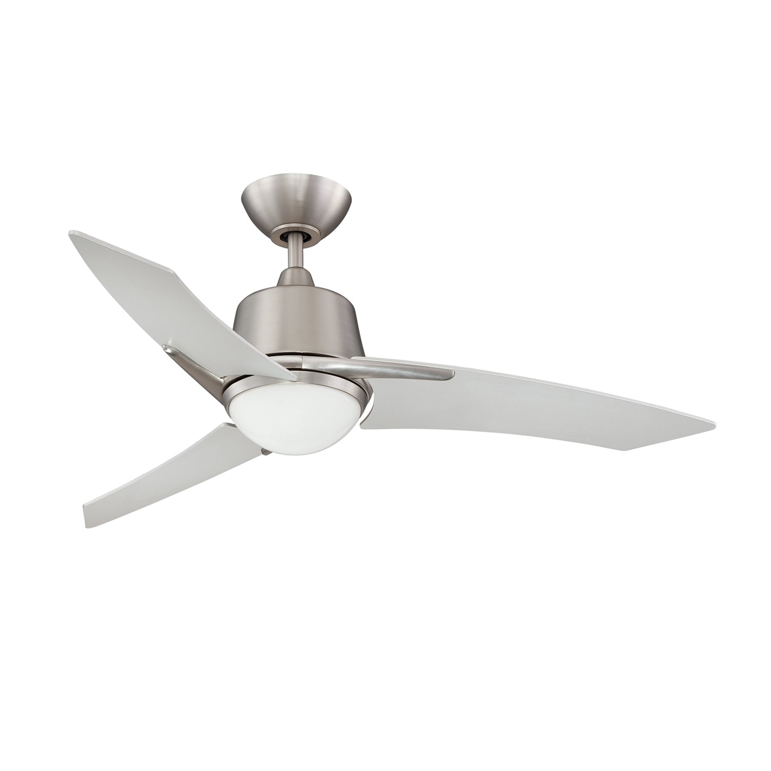 Scimitar 44 in. LED Satin Nickel Ceiling Fan - Satin Nickel with Silver blades