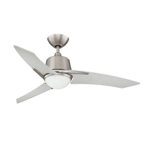 Load image into Gallery viewer, Scimitar 44 in. LED Satin Nickel Ceiling Fan - Satin Nickel with Silver blades
