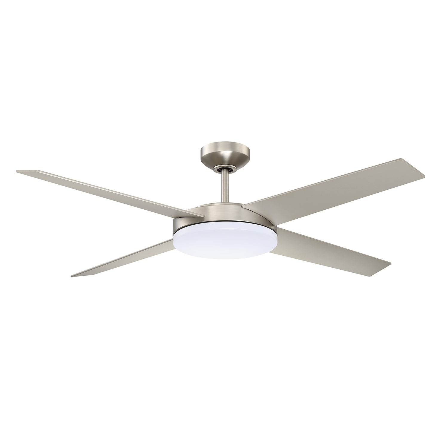 LOPRO 52 in. Black DC motor Ceiling Fan - Satin Nickel with matching blades