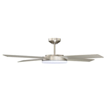 Load image into Gallery viewer, LOPRO 52 in. Black DC motor Ceiling Fan - Satin Nickel with matching blades
