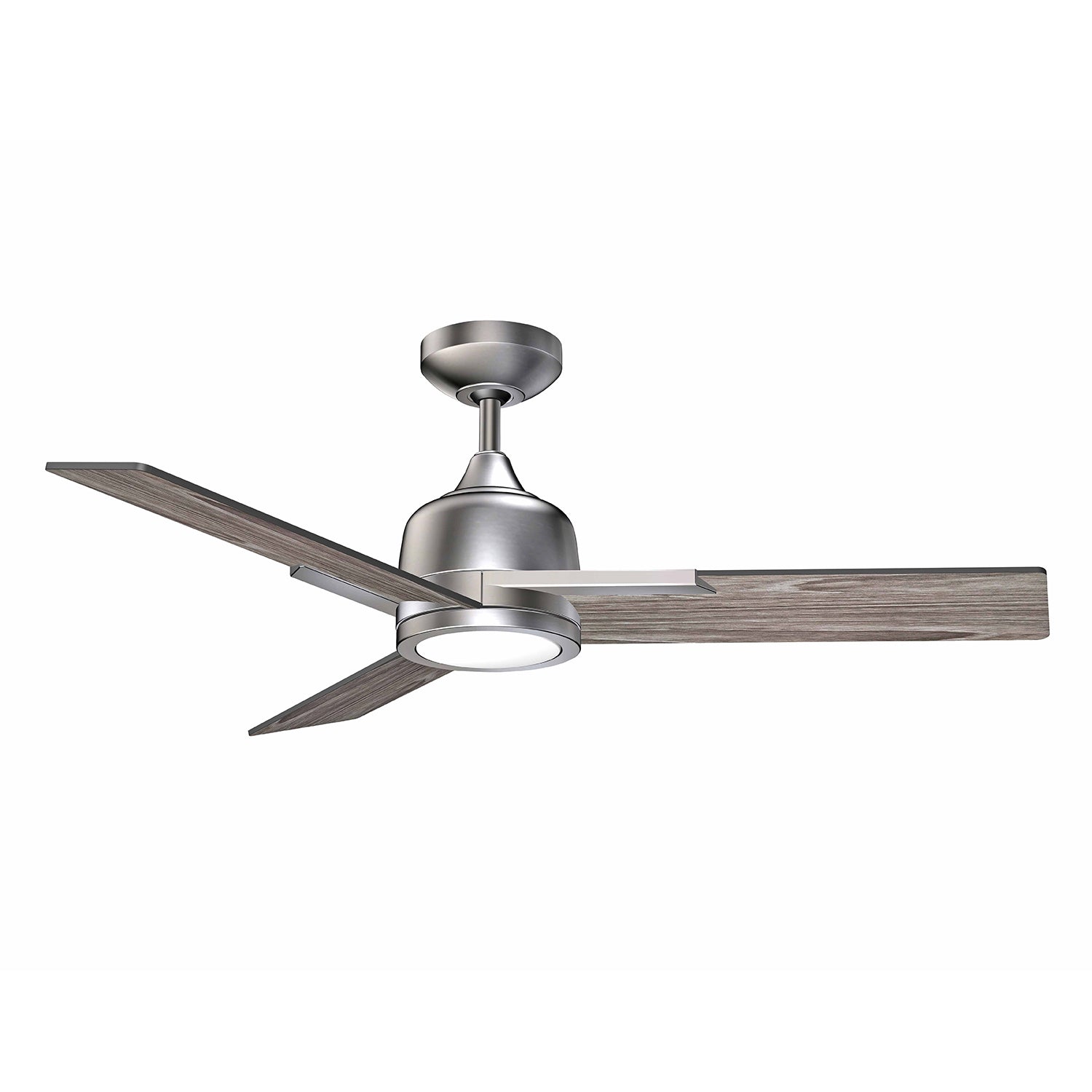 TRITON-44 44 in. Black & Satin Nickel Ceiling Fan - Satin Nickel