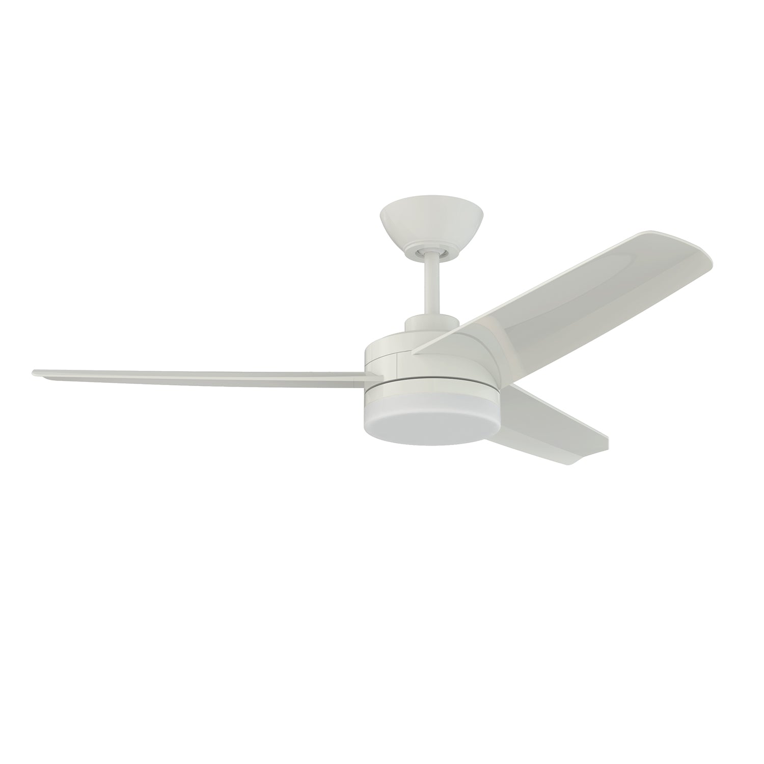 SIROCCO 44 in. Satin Nickel & Black Ceiling Fan - White